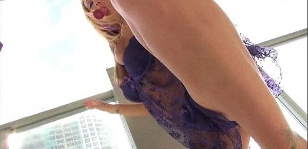  Trixie Star hot blonde balcony masturbation 2